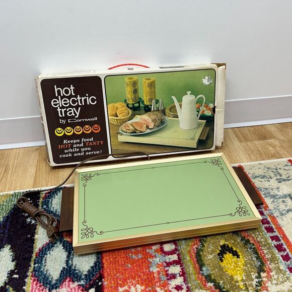 Cornwall Other - NEW WORKS Vintage MCM Mid Century Cornwall Hot Electric Tray Avocado Green